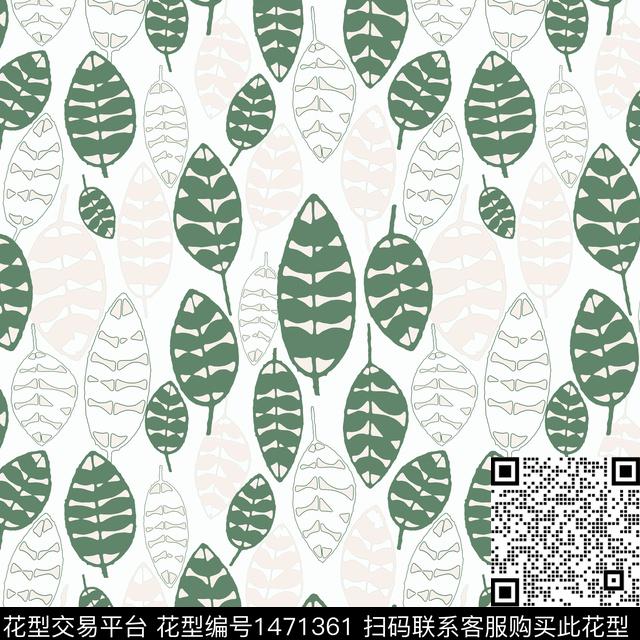 绿植树叶花卉大牌风传统印花华亿平台下载（图片编号: 1471361） - 瓦栏（Walan）