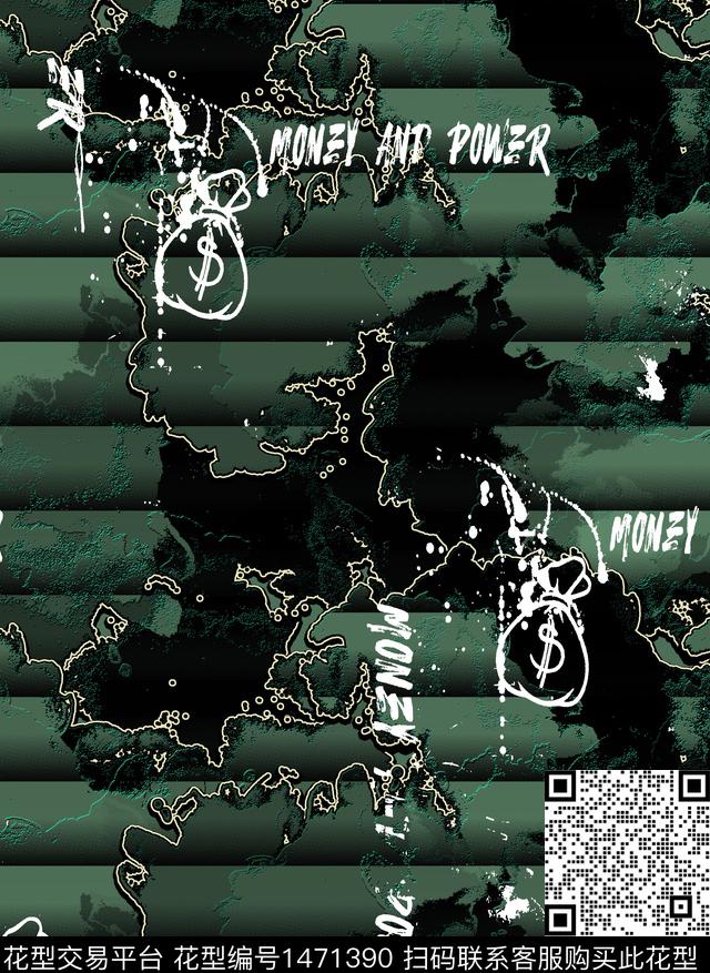 字母几何扎染华亿平台数码印花华亿平台下载（图片编号: 1471390） - 瓦栏（Walan）