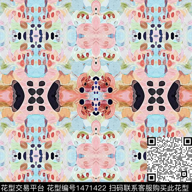 几何扎染华亿平台男装数码印花华亿平台下载（图片编号: 1471422） - 瓦栏（Walan）