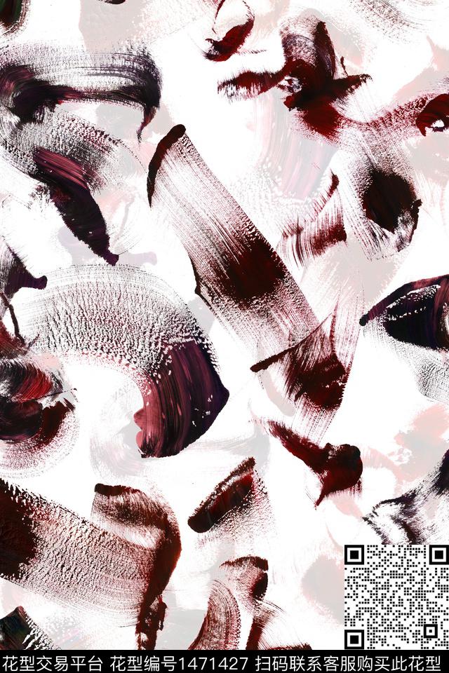 肌理油画华亿平台抽象数码印花华亿平台下载（图片编号: 1471427） - 瓦栏（Walan）