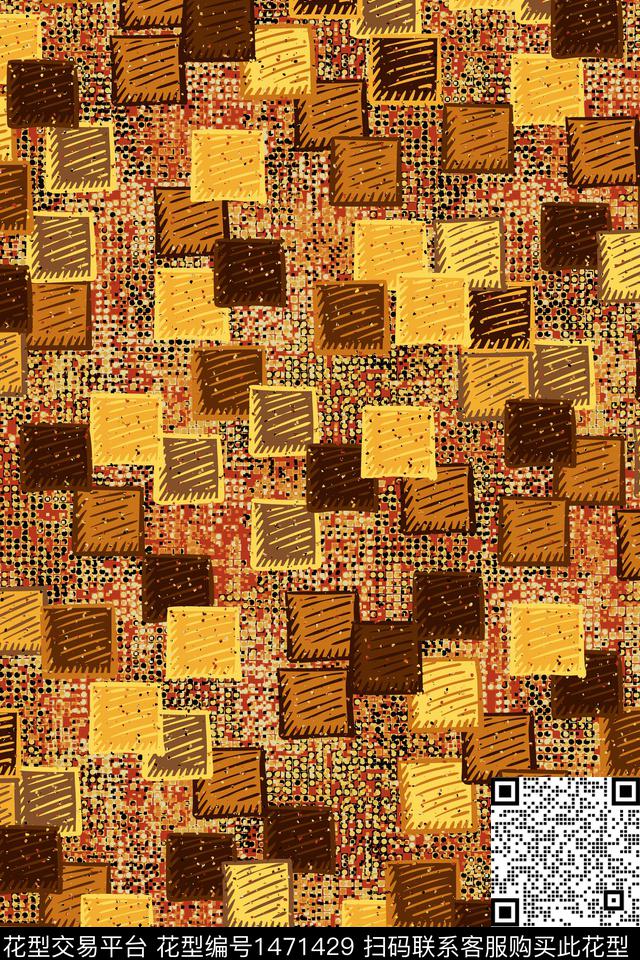 民族风肌理几何数码印花华亿平台下载（图片编号: 1471429） - 瓦栏（Walan）