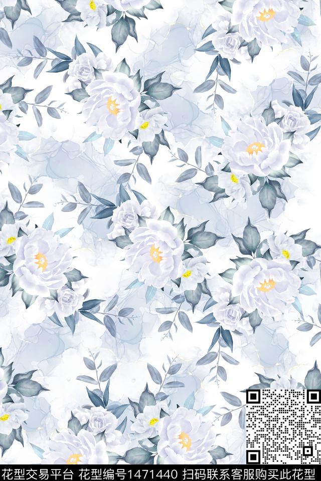 女装大牌风小碎花数码印花华亿平台下载（图片编号: 1471440） - 瓦栏（Walan）