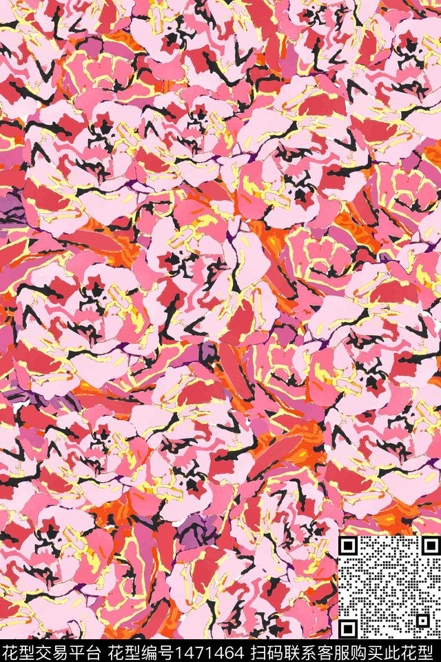 女装大牌风小碎花数码印花华亿平台下载（图片编号: 1471464） - 瓦栏（Walan）
