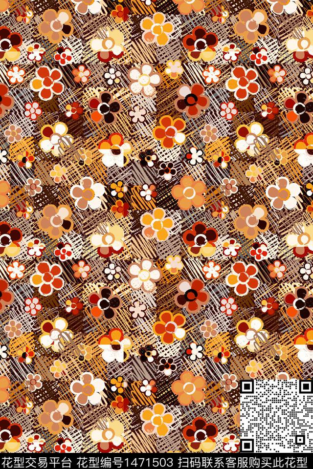 民族风小碎花中老年数码印花华亿平台下载（图片编号: 1471503） - 瓦栏（Walan）