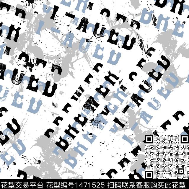字母几何扎染华亿平台数码印花华亿平台下载（图片编号: 1471525） - 瓦栏（Walan）