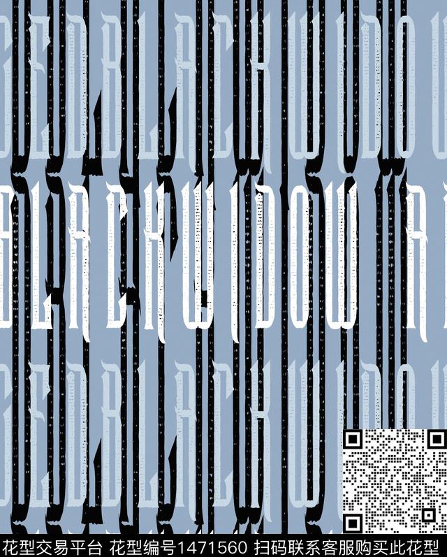 字母几何扎染华亿平台数码印花华亿平台下载（图片编号: 1471560） - 瓦栏（Walan）