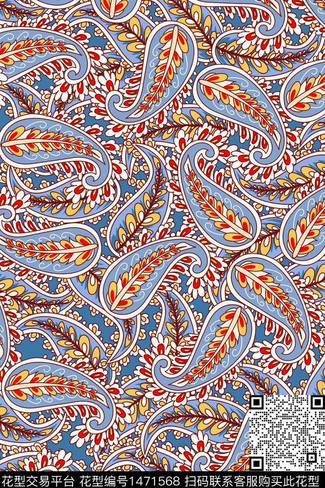 女装佩斯利民族风数码印花华亿平台下载（图片编号: 1471568） - 瓦栏（Walan）