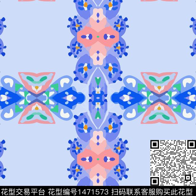 几何扎染华亿平台男装数码印花华亿平台下载（图片编号: 1471573） - 瓦栏（Walan）