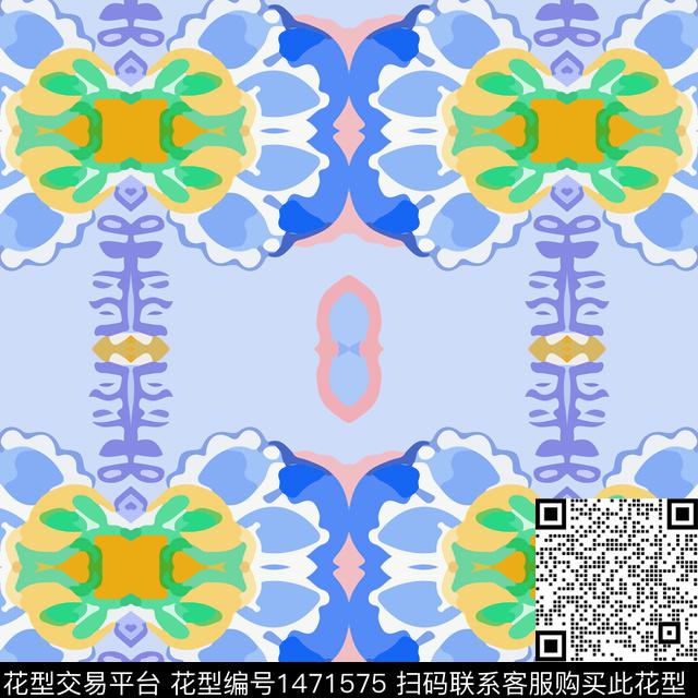 几何扎染华亿平台男装数码印花华亿平台下载（图片编号: 1471575） - 瓦栏（Walan）