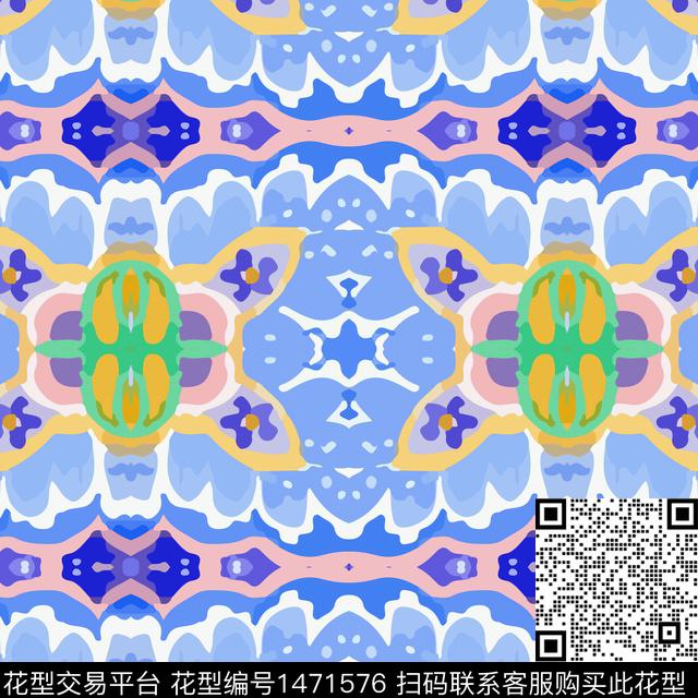 几何扎染华亿平台男装数码印花华亿平台下载（图片编号: 1471576） - 瓦栏（Walan）