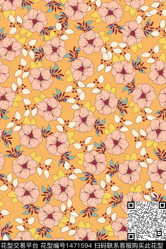 女装大牌风小碎花数码印花华亿平台下载（图片编号: 1471594） - 瓦栏（Walan）