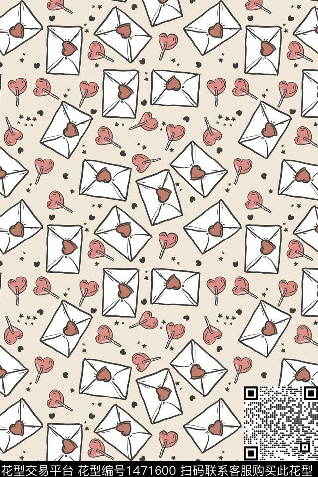 女装可爱抽象数码印花华亿平台下载（图片编号: 1471600） - 瓦栏（Walan）