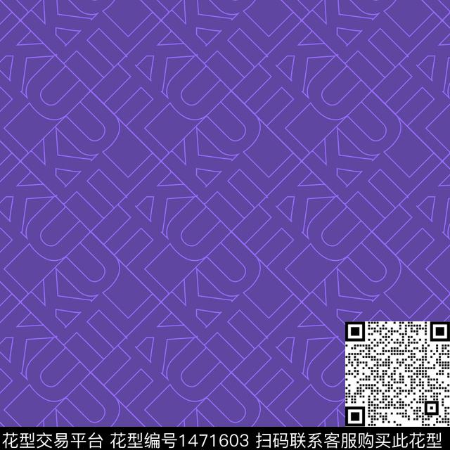 线条字母几何传统印花华亿平台下载（图片编号: 1471603） - 瓦栏（Walan）