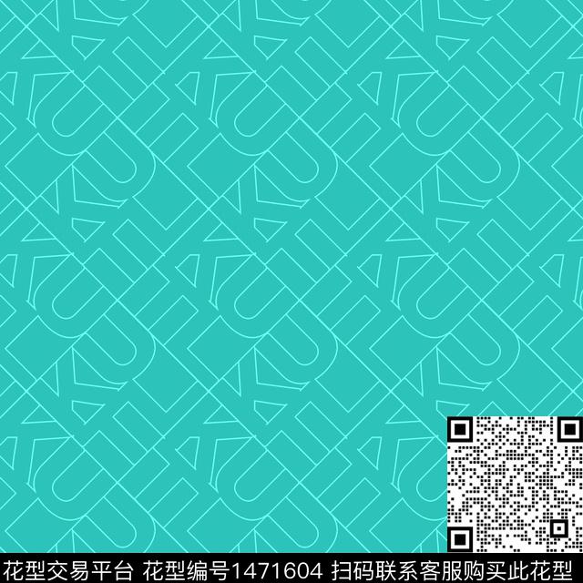 线条字母几何传统印花华亿平台下载（图片编号: 1471604） - 瓦栏（Walan）