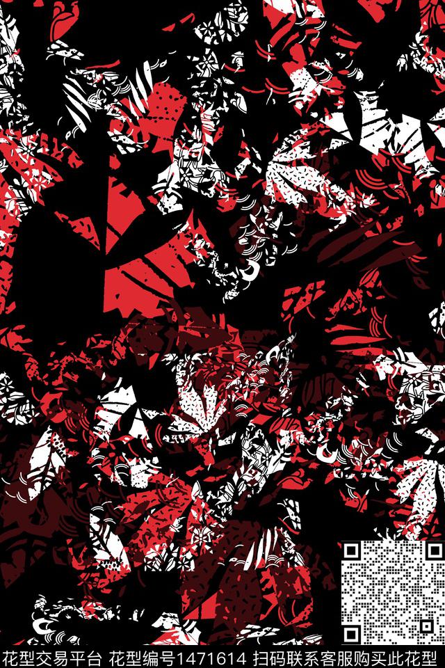 线条大牌风小清新传统印花华亿平台下载（图片编号: 1471614） - 瓦栏（Walan）