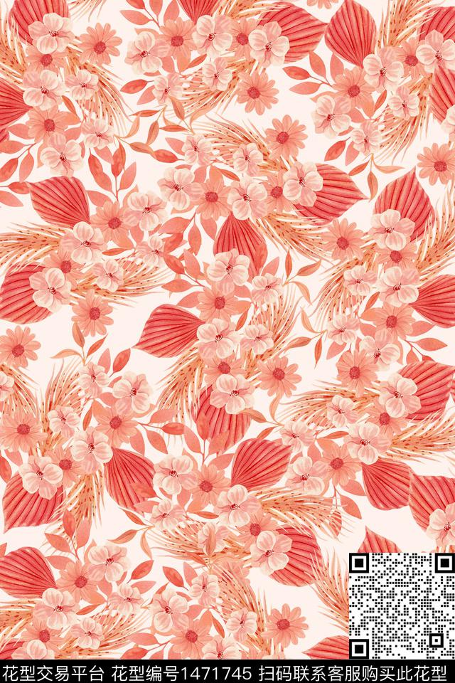 女装大牌风小碎花数码印花华亿平台下载（图片编号: 1471745） - 瓦栏（Walan）