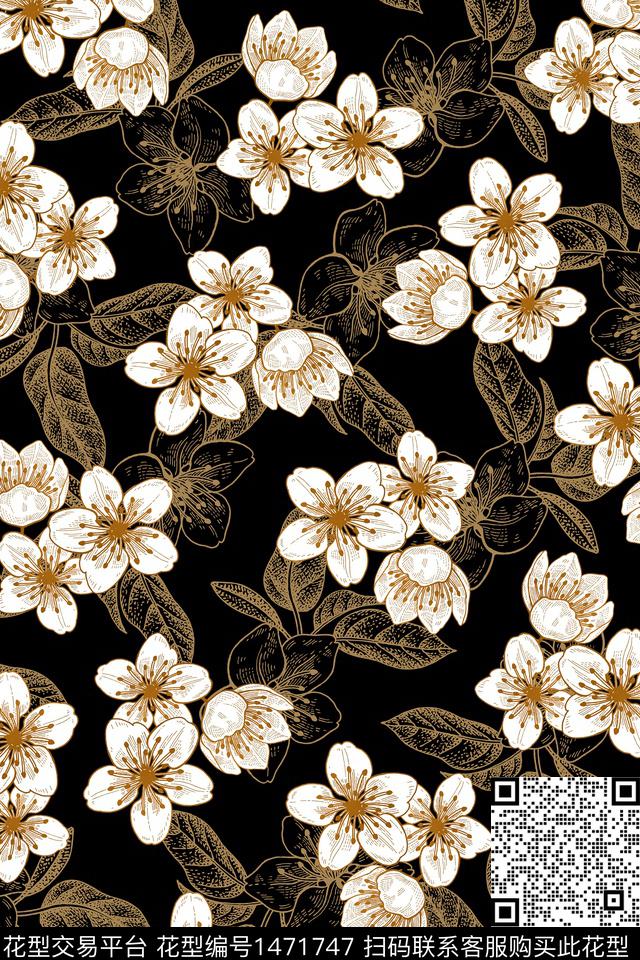 女装大牌风小碎花数码印花华亿平台下载（图片编号: 1471747） - 瓦栏（Walan）