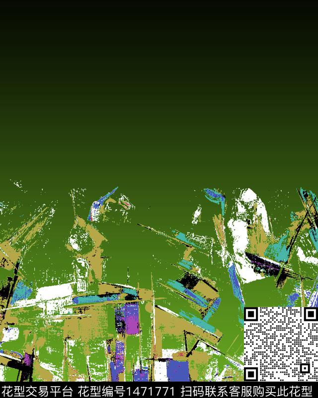 男装定位花时尚笔触数码印花华亿平台下载（图片编号: 1471771） - 瓦栏（Walan）