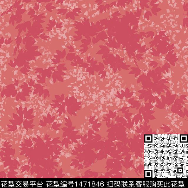 绿植树叶数码华亿平台植物数码印花华亿平台下载（图片编号: 1471846） - 瓦栏（Walan）