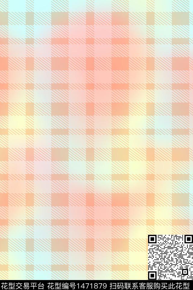 炫彩几何花卉大牌风数码印花华亿平台下载（图片编号: 1471879） - 瓦栏（Walan）