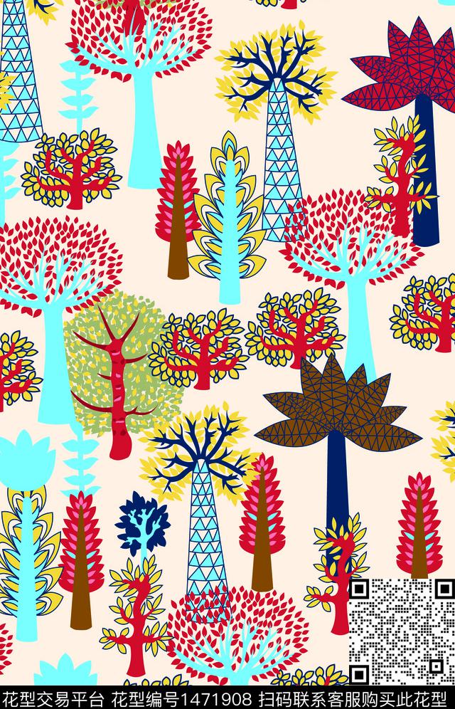 女装花卉裙数码印花华亿平台下载（图片编号: 1471908） - 瓦栏（Walan）