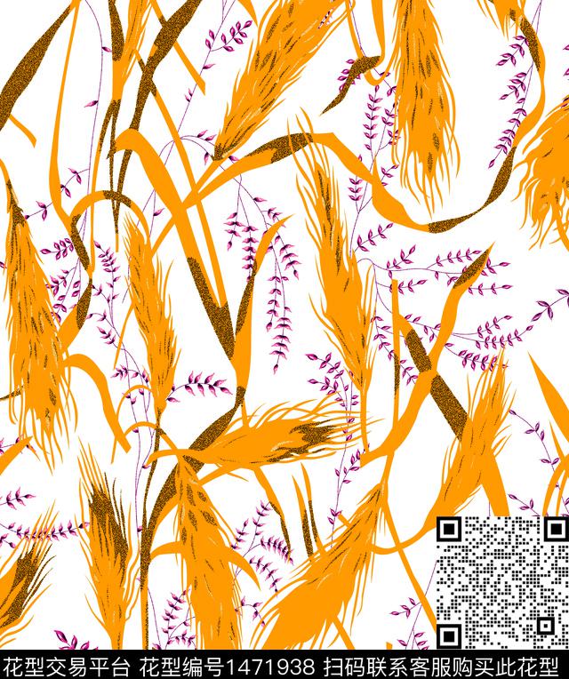 条纹花卉裙数码印花华亿平台下载（图片编号: 1471938） - 瓦栏（Walan）