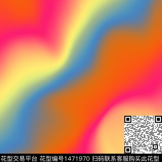 炫彩渐变扎染华亿平台数码印花华亿平台下载（图片编号: 1471970） - 瓦栏（Walan）