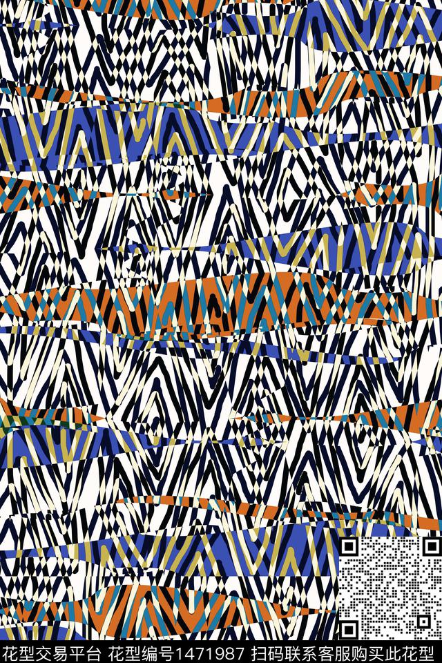 抽象男装户外家居服传统印花华亿平台下载（图片编号: 1471987） - 瓦栏（Walan）