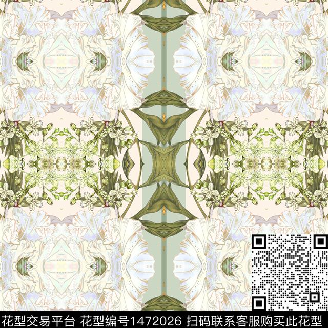 几何男装花卉数码印花华亿平台下载（图片编号: 1472026） - 瓦栏（Walan）