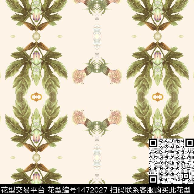 几何男装花卉数码印花华亿平台下载（图片编号: 1472027） - 瓦栏（Walan）