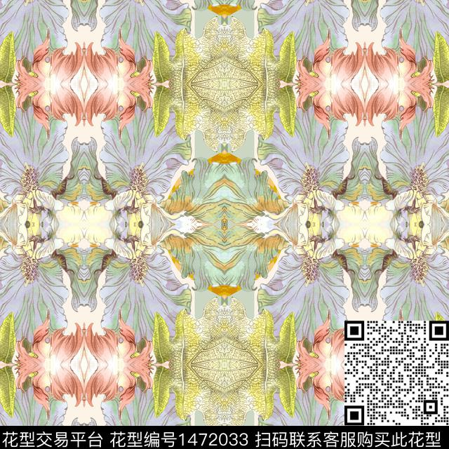 男装花卉数码印花华亿平台下载（图片编号: 1472033） - 瓦栏（Walan）
