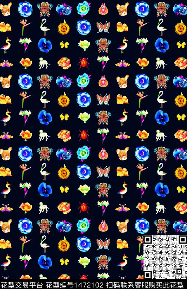 小碎花花卉裙数码印花华亿平台下载（图片编号: 1472102） - 瓦栏（Walan）