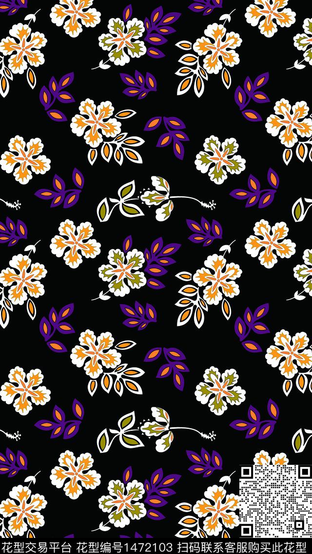 小碎花花卉裙数码印花华亿平台下载（图片编号: 1472103） - 瓦栏（Walan）