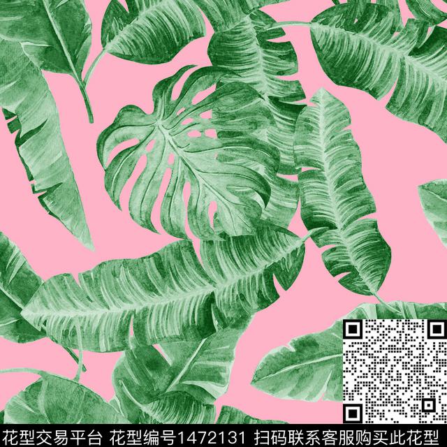 数码华亿平台女装热带叶数码印花华亿平台下载（图片编号: 1472131） - 瓦栏（Walan）