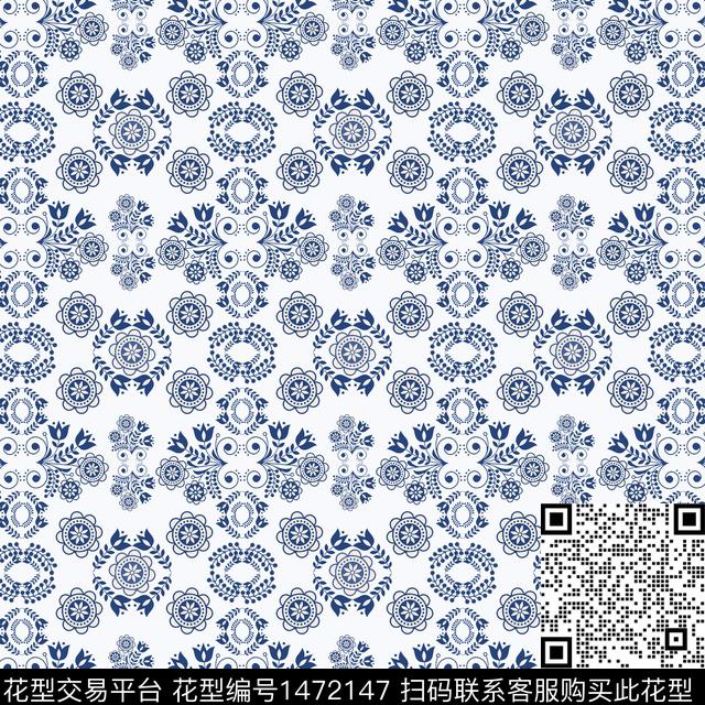 民族风花卉传统花纹传统印花华亿平台下载（图片编号: 1472147） - 瓦栏（Walan）
