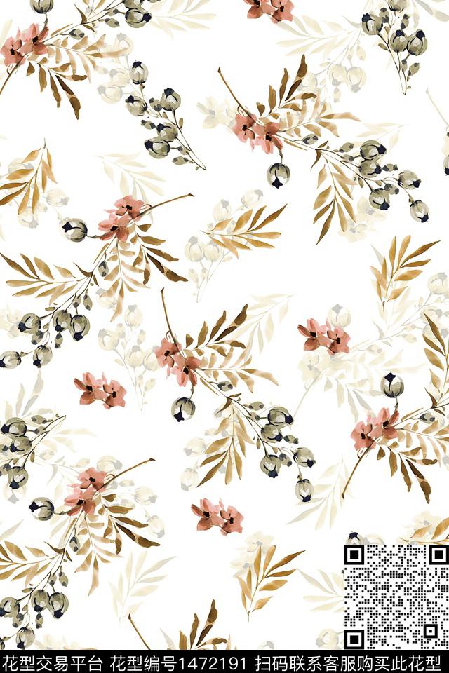 水彩年轻女性大牌风数码印花华亿平台下载（图片编号: 1472191） - 瓦栏（Walan）