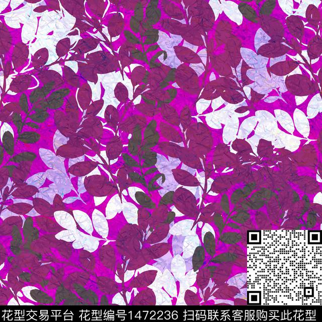 绿植树叶数码华亿平台花卉数码印花华亿平台下载（图片编号: 1472236） - 瓦栏（Walan）