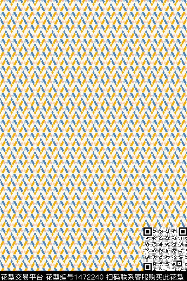 几何大牌风抽象传统印花华亿平台下载（图片编号: 1472240） - 瓦栏（Walan）