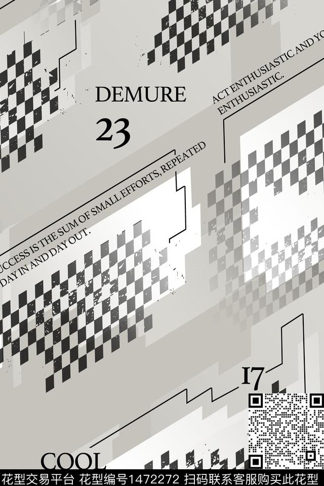 线条男装满版花字母传统印花华亿平台下载（图片编号: 1472272） - 瓦栏（Walan）