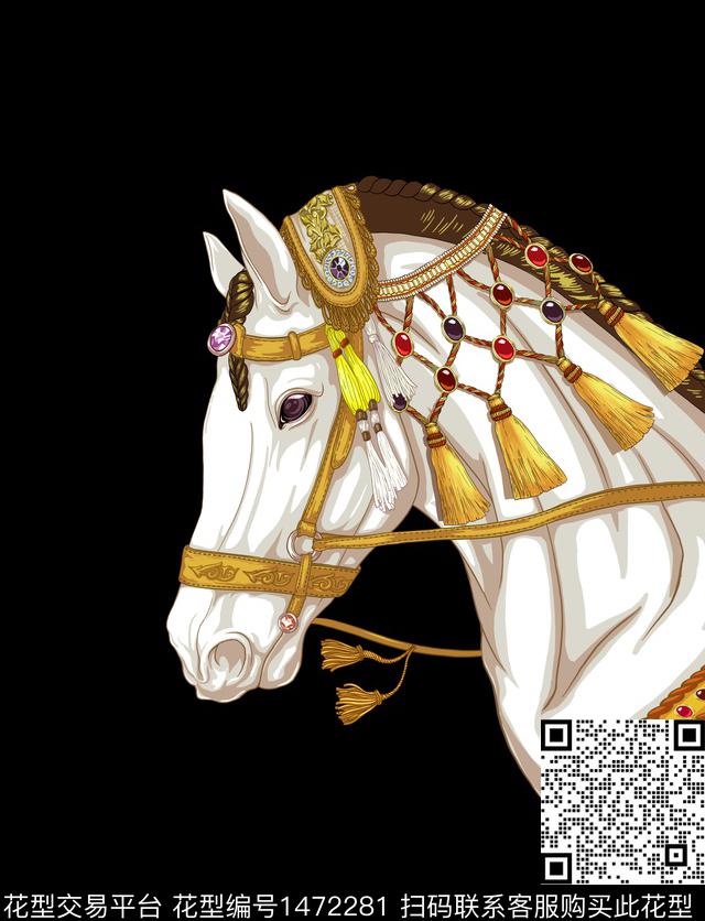 定位花动物头男装数码印花华亿平台下载（图片编号: 1472281） - 瓦栏（Walan）