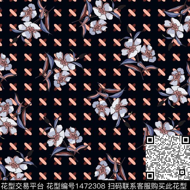 女装大牌风小碎花数码印花华亿平台下载（图片编号: 1472308） - 瓦栏（Walan）