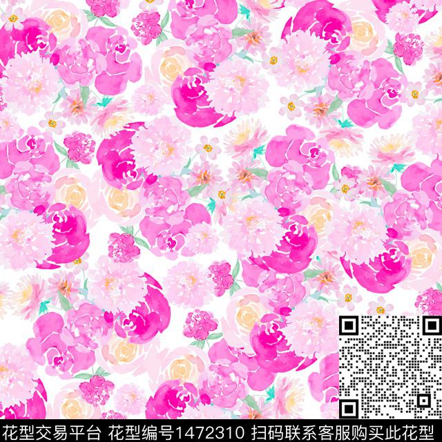 女装大牌风小碎花数码印花华亿平台下载（图片编号: 1472310） - 瓦栏（Walan）