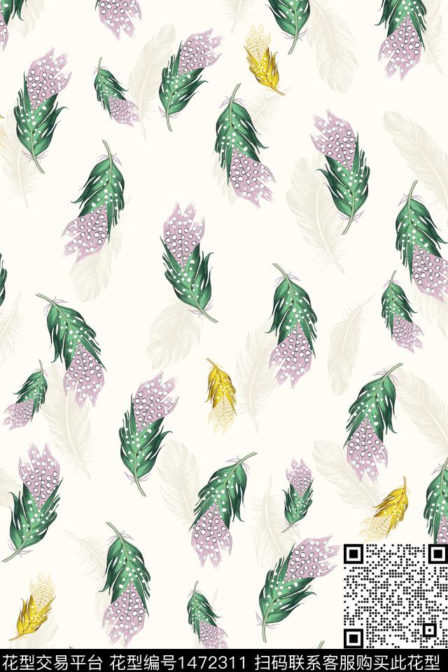 数码华亿平台羽毛春夏华亿平台数码印花华亿平台下载（图片编号: 1472311） - 瓦栏（Walan）