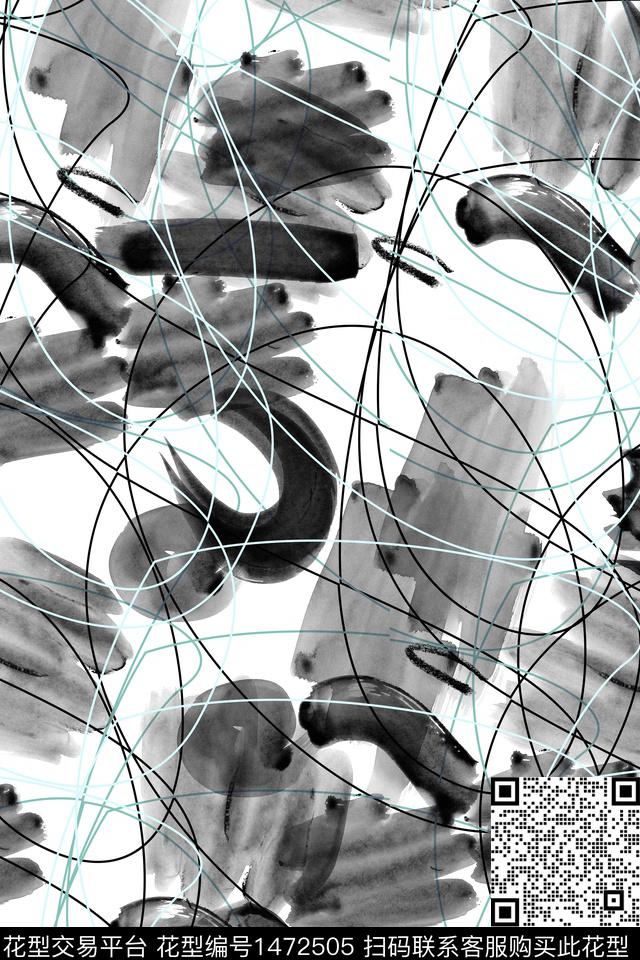 抽象男装户外家居服数码印花华亿平台下载（图片编号: 1472505） - 瓦栏（Walan）