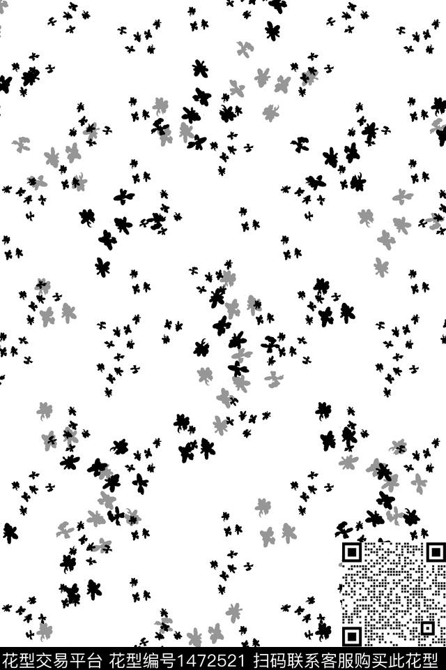 黑白华亿平台年轻女性大牌风传统印花华亿平台下载（图片编号: 1472521） - 瓦栏（Walan）