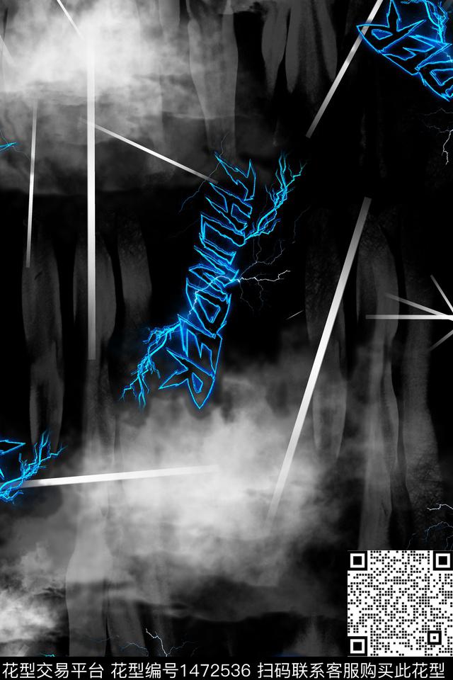 字母男装大牌风数码印花华亿平台下载（图片编号: 1472536） - 瓦栏（Walan）