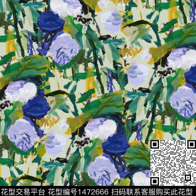 油画华亿平台玫瑰花牡丹数码印花华亿平台下载（图片编号: 1472666） - 瓦栏（Walan）