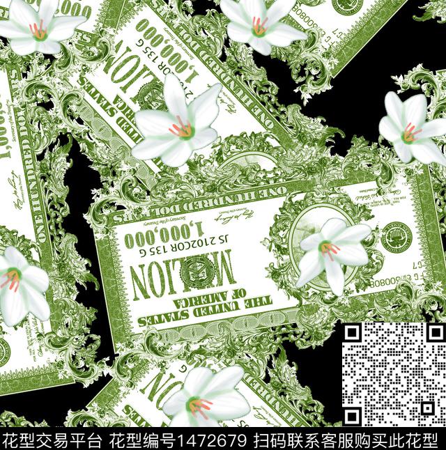 数码华亿平台抽象手绘数码印花华亿平台下载（图片编号: 1472679） - 瓦栏（Walan）