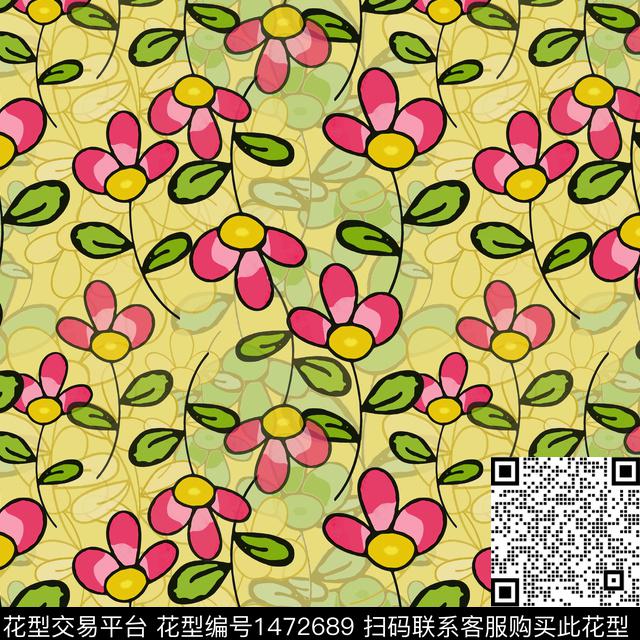 花卉小碎花传统印花华亿平台下载（图片编号: 1472689） - 瓦栏（Walan）
