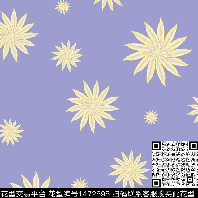 简约花卉年轻女性数码印花华亿平台下载（图片编号: 1472695） - 瓦栏（Walan）